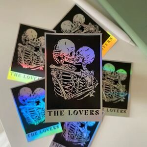 3/$20 Vinyl Holographic Stickers | The lovers |